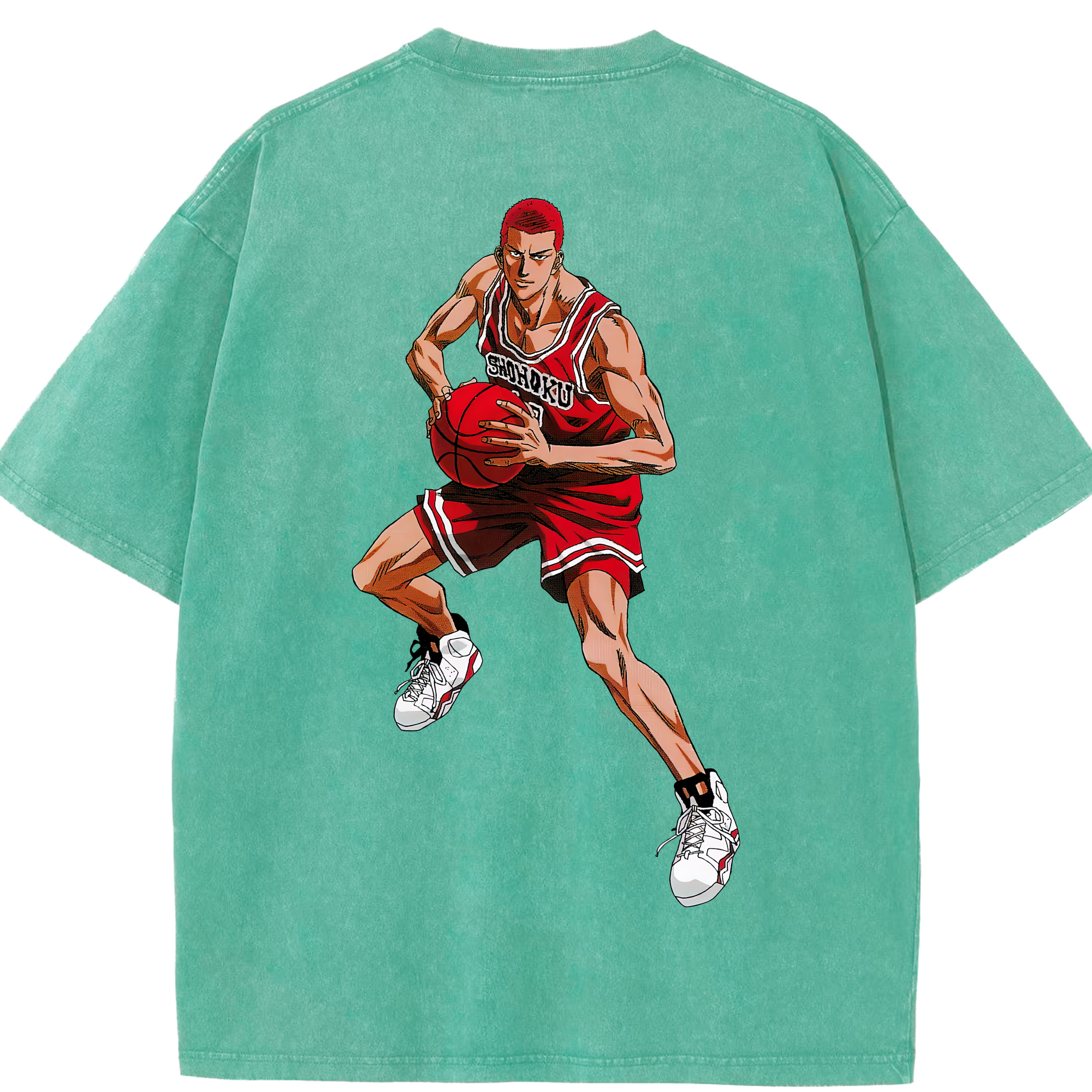 （画像用） SLAM DUNK／スラムダンク 綿100% ヴィンテージ風 半袖Tシャツ（背面プリント）